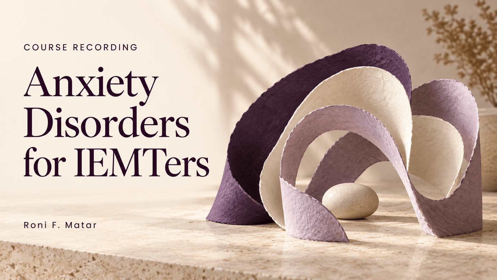 Anxiety Disorders for IEMTers